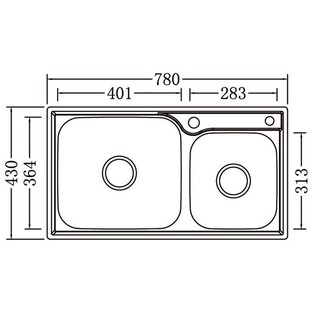 CHẬU INOX 2 HỐ EUROLIFE EL-C7843