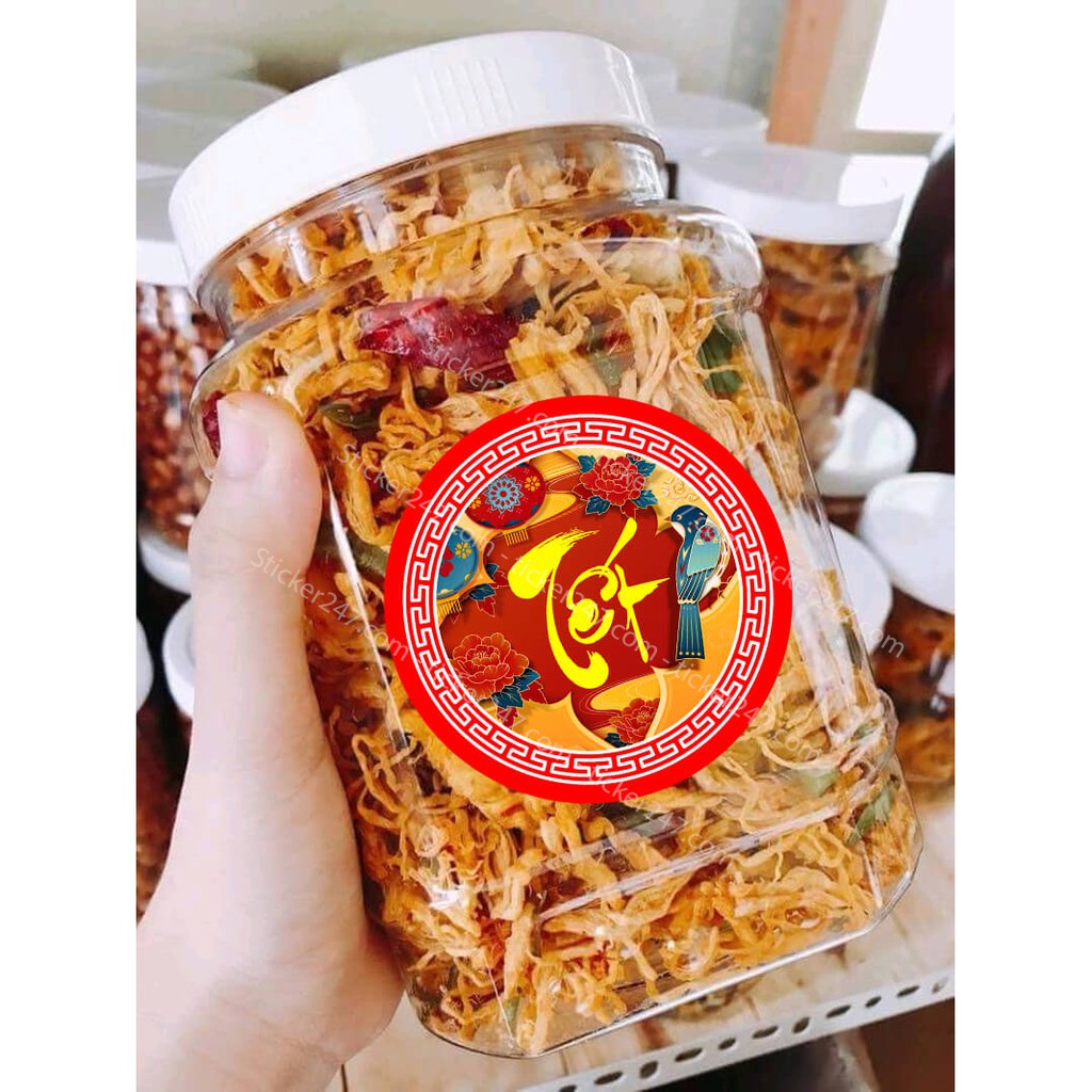 Tem Tết Decal Dán Tết Mẫu Hoa Văn Hình Tròn Độc Đáo Bắt Mắt 𝑭𝒓𝒆𝒆𝒔𝒉𝒊𝒑 Decal chống nước, cắt sẵn, dùng trang trí Tết