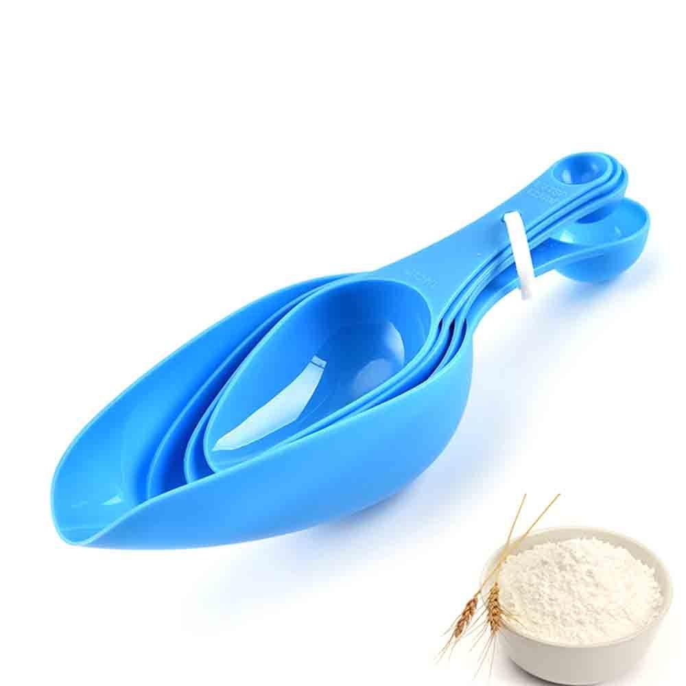 Muỗng Múc Bột Hai Đầu Bằng PP Màu Sắc Tươi Sáng 4 Kích Cỡ Cho Nhà Bếp