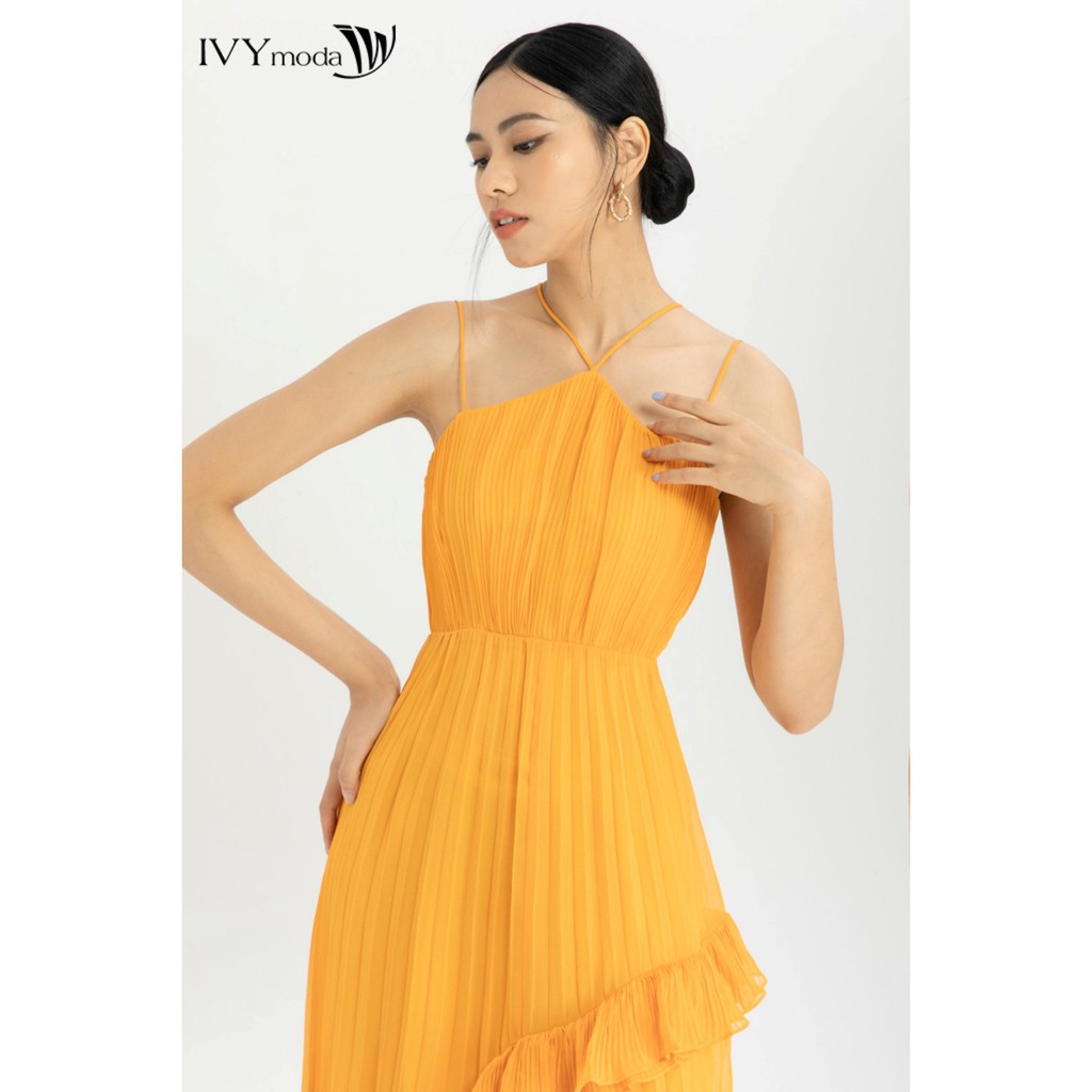 Đầm dập ly dây kiểu IVY moda MS 45S2540