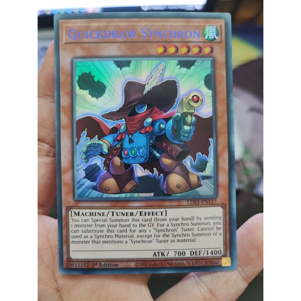 1 lá thẻ bài Quickdraw Synchron - LDS3-EN117 - Ultra Rare 1st Edition