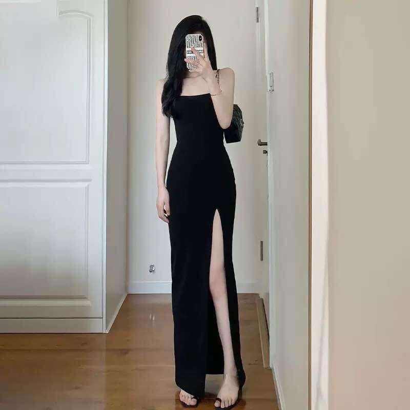 Váy ôm body dáng dài xẻ tà(có bigsize) mã V010
