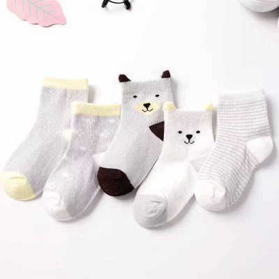 Set 5 đôi tất cổ cao len mềm mịn cho bé từ sơ sinh đến 3 tuổi