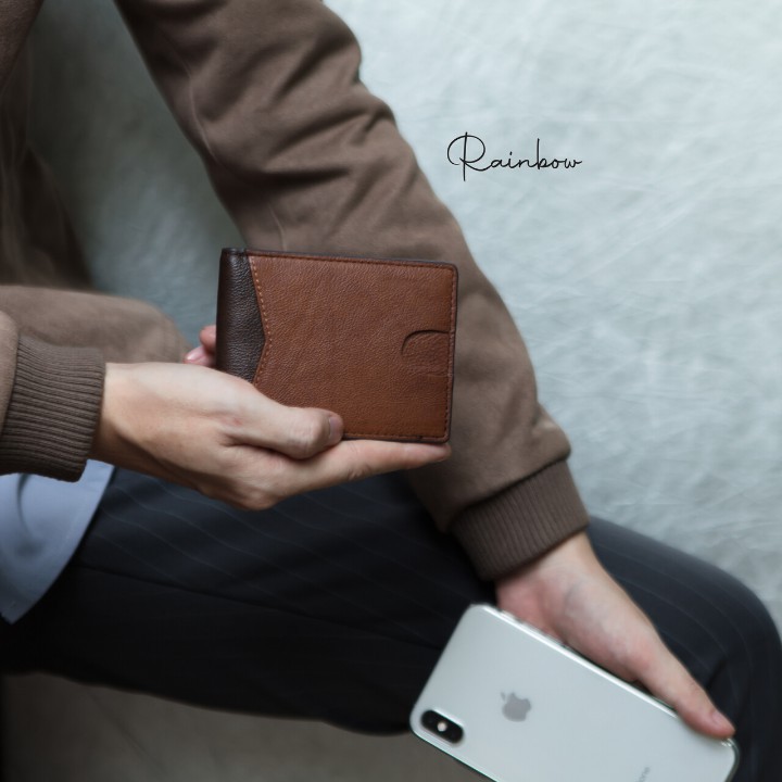 Ví nam da bò Nappa công sở Rainbow W012 - Bảo hành 3 năm, phối ngăn nhỏ gọn | BigBuy360 - bigbuy360.vn