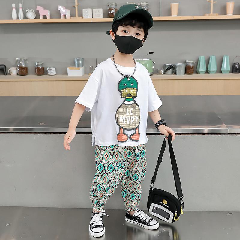 Bộ Áo Thun Tay Ngắn Phong Cách Mới Dành Cho Bé Trai Thời Trang Mùa Hè 2022