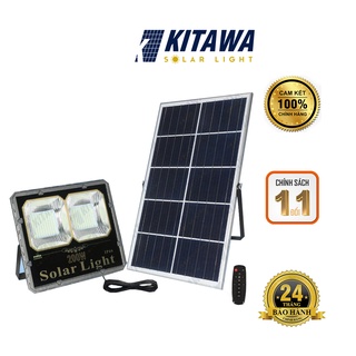 Đèn pha năng lượng mặt trời 2 mắt phản quang KITAWA  200W DP3200; Bảo Hành 2 Năm; Chống Nước IP66