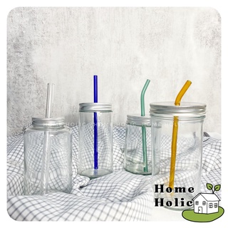 Ống Hút Thuỷ Tinh Borosilicat Trong Suốt Chịu Nhiệt Nhiều Màu 20cm