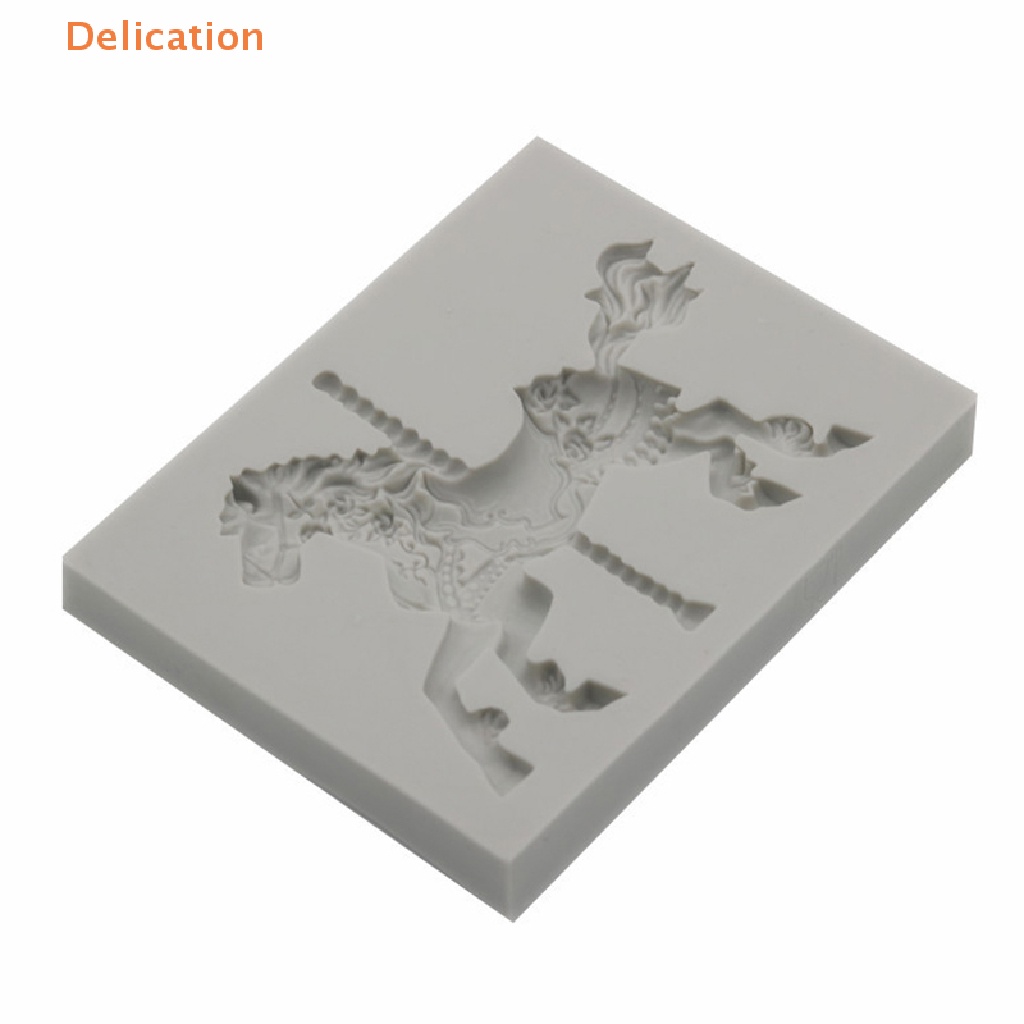 Khuôn Silicone Tạo Hình Vòng Quay Ngựa Gỗ Trang Trí Bánh DIY