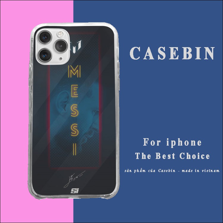 Ốp bóng đá Messi logo love cho Iphone 5 6 7 8 Plus 11 12 Pro Max X Xr BAR20210082