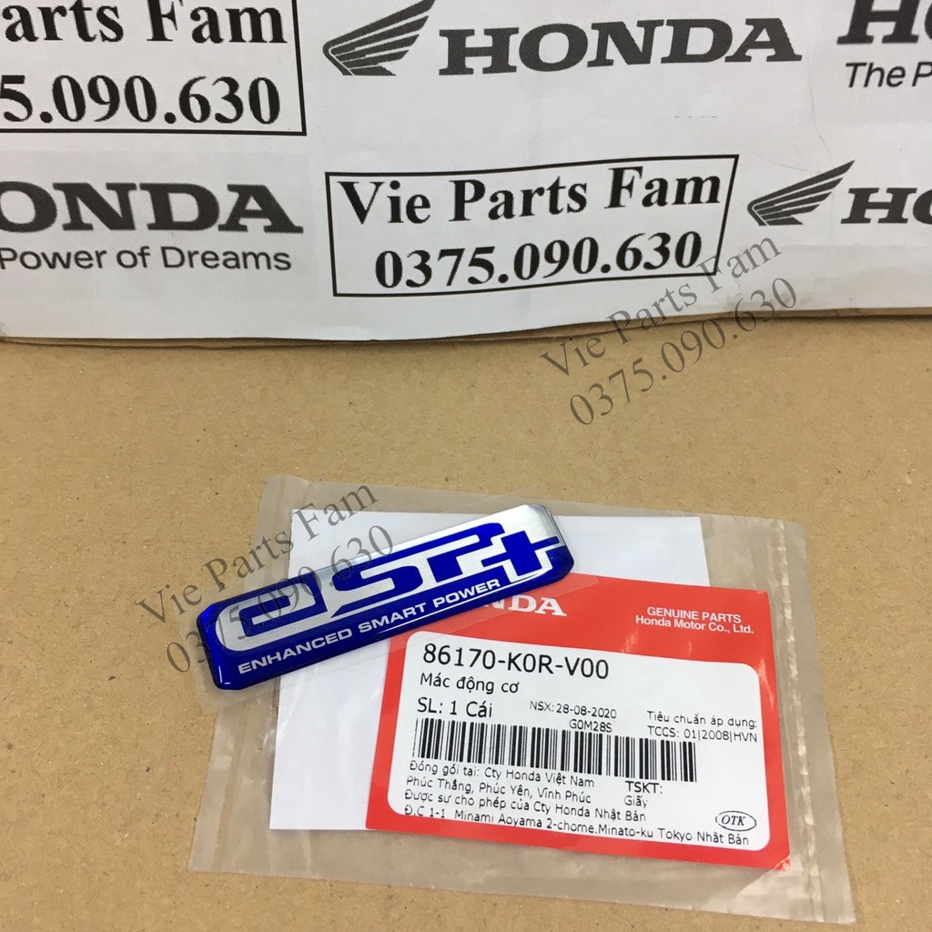 Tem chữ ESP+ dán ốp hộp gió SH 2020-2021-2022-2023 - Hàng chính hãng Honda