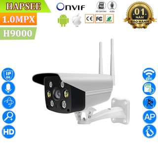  [Siêu rẻ] Camera WiFi Giám Sát Không Dây Ngoài Trời 2 Râu Hapsee H9000 - Full HD 720P