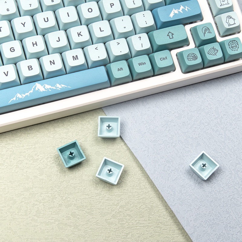 GMK Iceberg keycap XDA Profile 123 key PBT Dye bàn phím cơ thăng hoa keycap