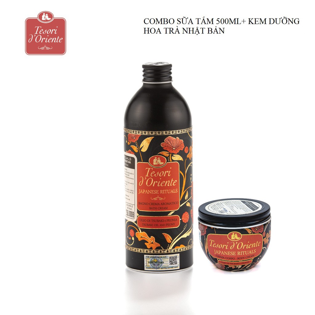 Combo Sữa Tắm Nước hoa Tesori 500ml và Kem Dưỡng Thể Tesori D'Oriente Ý chính hãng | BigBuy360 - bigbuy360.vn