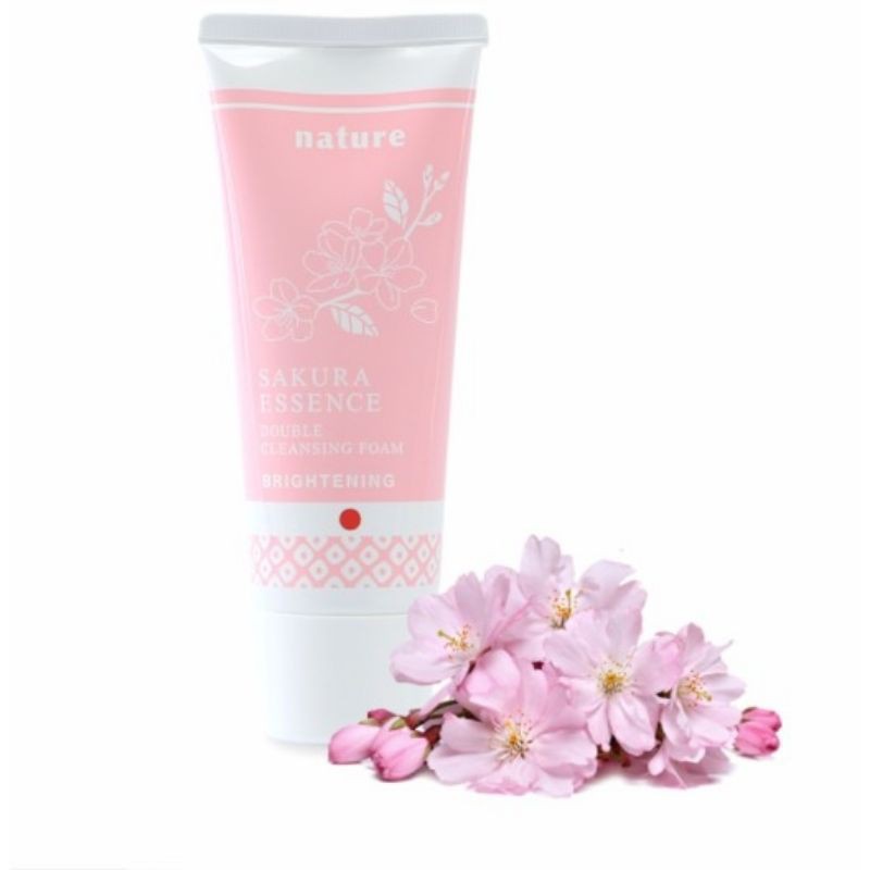 Sữa Rửa Mặt sáng (trắng) da, dưỡng ẩm Naris Nature Sakura Essence Double Cleansing Foam 100g