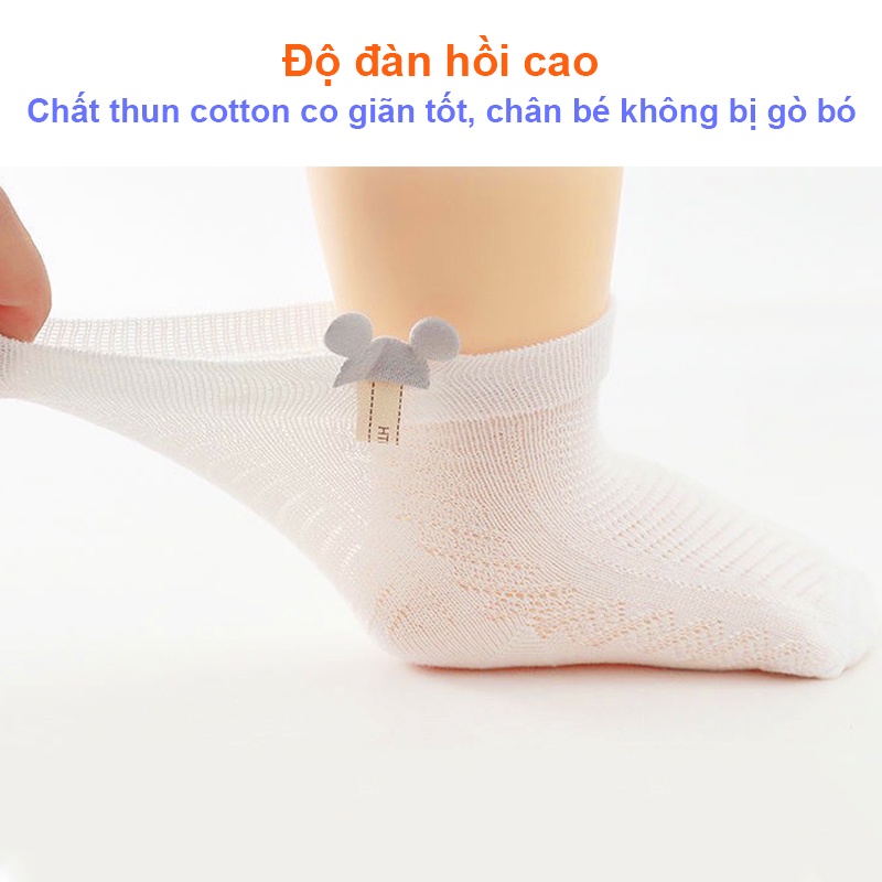 Tất cho bé gái 0-3 tuổi xuất Hàn BBShine, Tất lưới cho bé cao cấp họa tiết xinh xắn nhiều màu sắc – T021