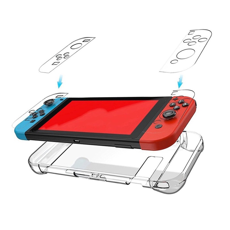 Vỏ Bảo Vệ Bằng PC Cứng Trong Suốt Kèm Giá Đỡ Cho Máy Chơi Game Nintendo Switch NS NX