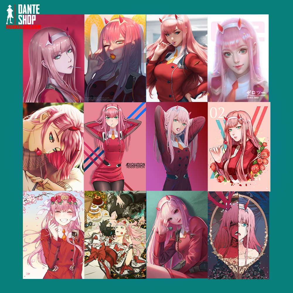 Poster A5 Darling in the FranXX Chất Liệu Decan Phủ Bóng Chống Thấm Nước