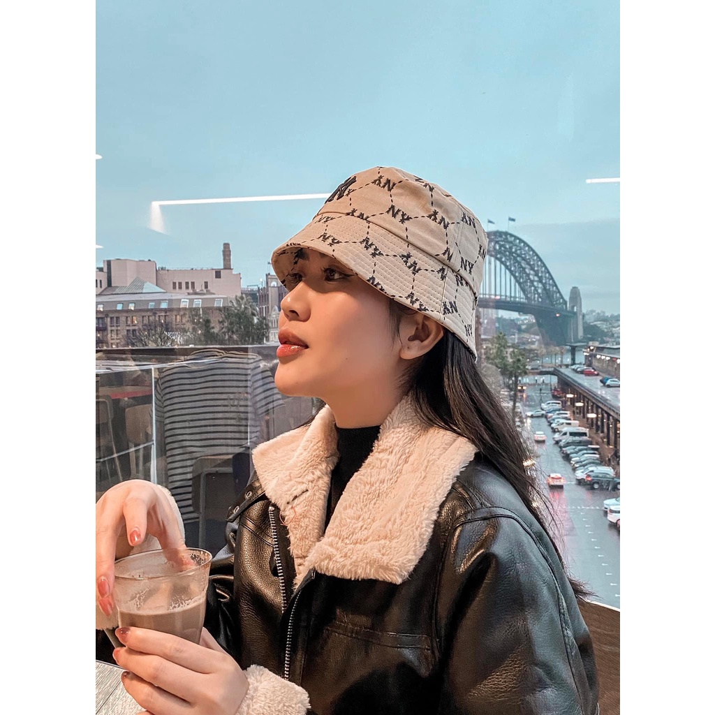 Mũ Bucket Kaki NY Phong Cách Hàn Quốc Chất Liệu Kaki Sang Trọng Dễ Phối Đồ