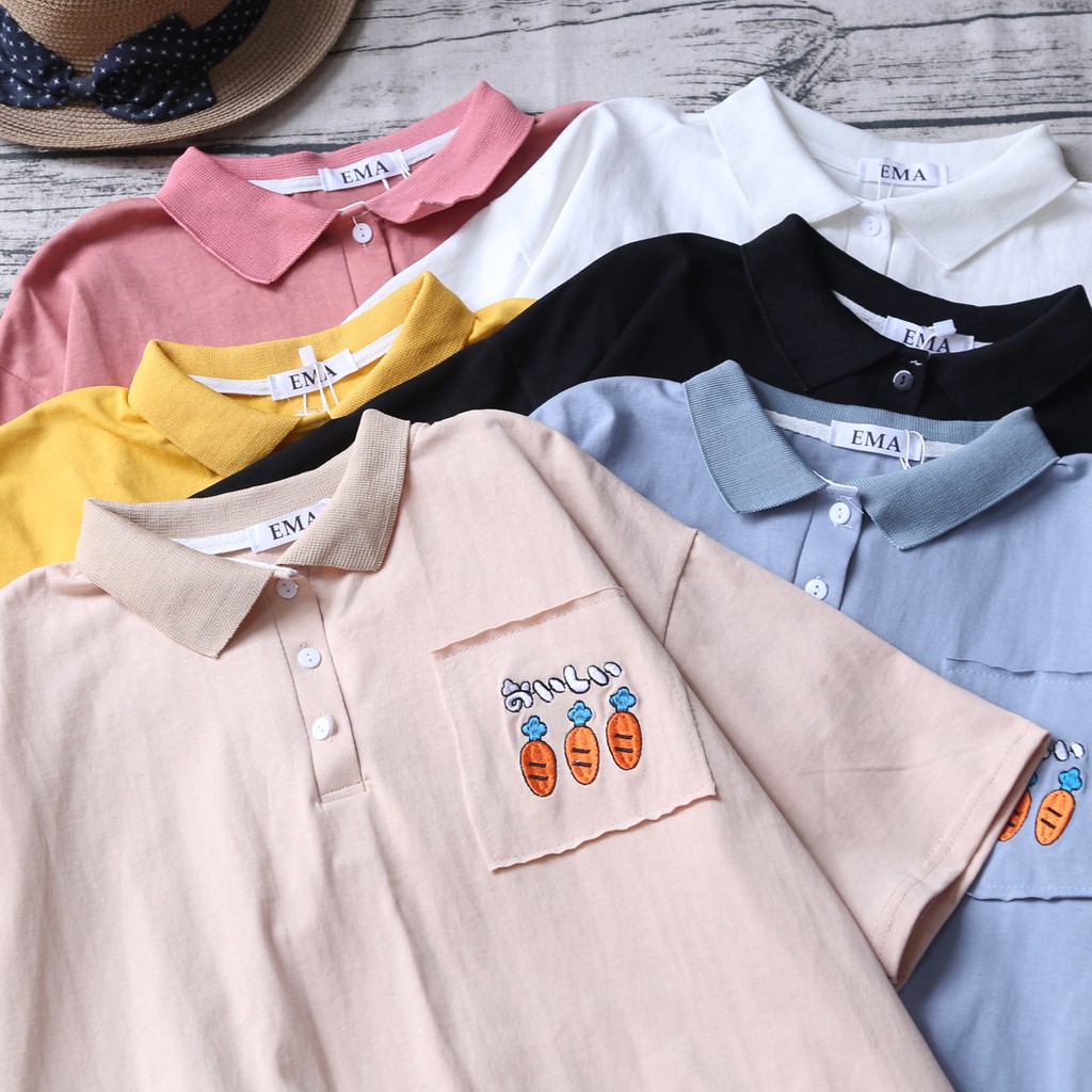 ÁO PULL CỔ POLO THÊU CÀ RỐT
