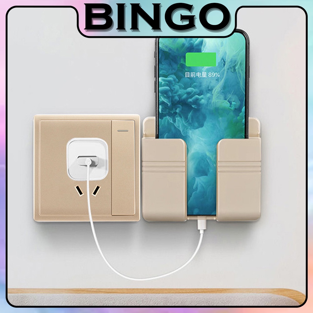 Kệ Dán Tường Để Sạc Điện Thoại, Điều Khiển, Remote Đồ Dùng Tiện Lợi Sang Trọng - BINGO STORE
