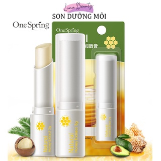 Son dưỡng môi One Spring chiết xuất Mật ong giúp dưỡng ẩm, giảm khô môi 2.7g