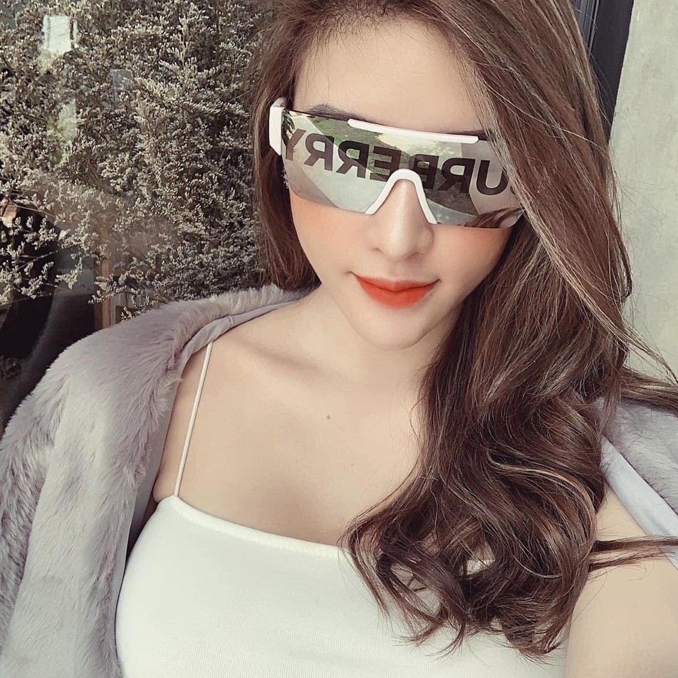 Mắt kính mát unisex nam nữ tráng gương siêu hot thời trang gọng lớn