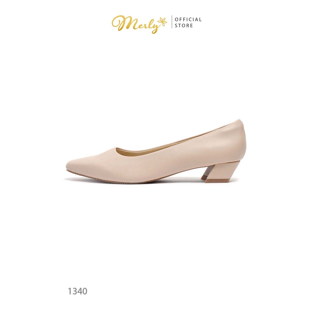 [Form Lớn Giảm 1 Size] Giày Gót Thấp 2cm Merly 1340, Giày Công Sở Nữ Bigsize