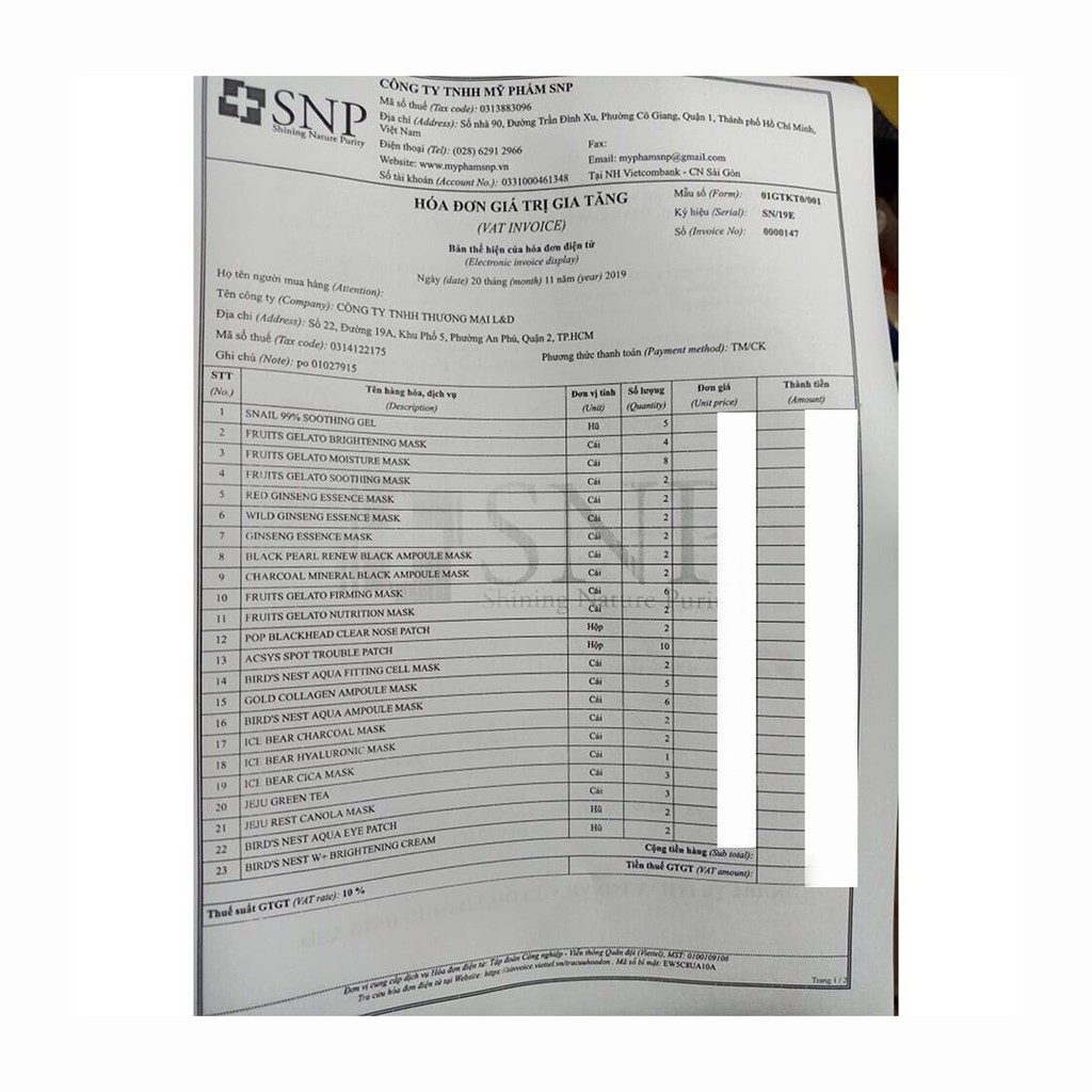 Mặt nạ nhân sâm SNP dưỡng ẩm, làm trắng da mềm mịn, giúp da đàn hồi săn chắc (SNP Ginseng Essence Mask) [CHÍNH HÃNG] | BigBuy360 - bigbuy360.vn