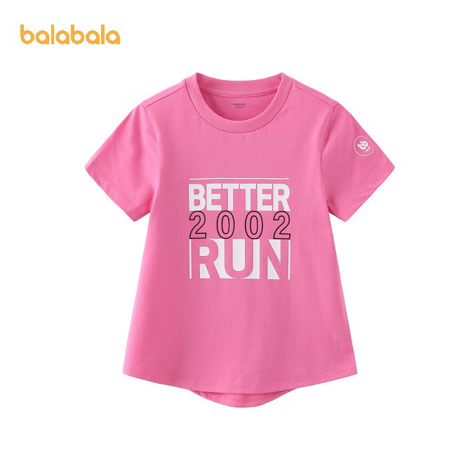 (7-16 tuổi) Áo phông thể thao bé gái màu hồng hãng BALABALA 20322111700560128