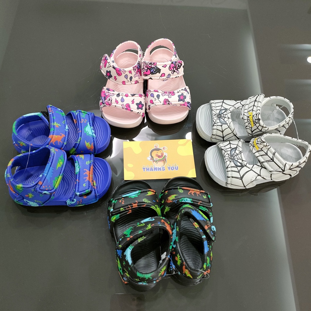 Dép Sandal xốp quai dán cho bé trai bé gái siêu nhẹ, siêu mềm và chống trơn trượt (1208)