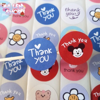 SET 10 - 50 tem Thank you in nhiều hình đáng yêu, xinh xắn