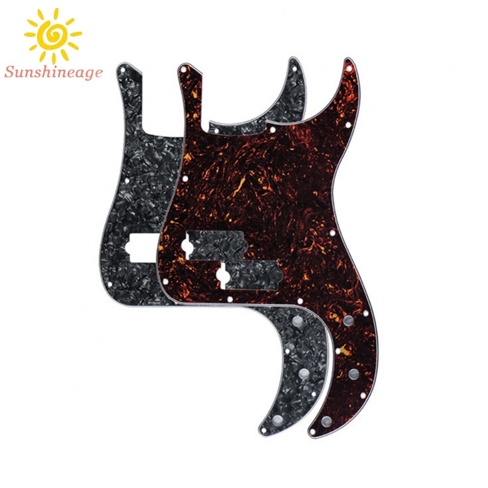 SUNAGE- ~Bass Pickguard Aged White Black Black Pearl Celluloid Dark Brown Tortoise【SUNAGE-HOT Fashion】