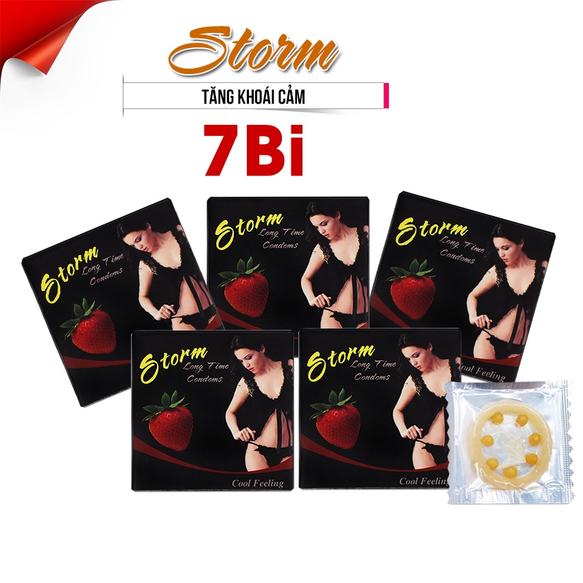 - Bcs STORM 7 Bi Lớn, Hương Dâu Bi Lớn Kich Thích Mạnh Mẽ Cho Phái Nữ. Bao Cao Su Kéo Dài Thời Gian Yêu.