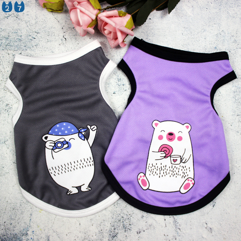 Áo Ba Lỗ Cotton Thời Trang Mùa Hè Cho Thú Cưng 27 Inch
