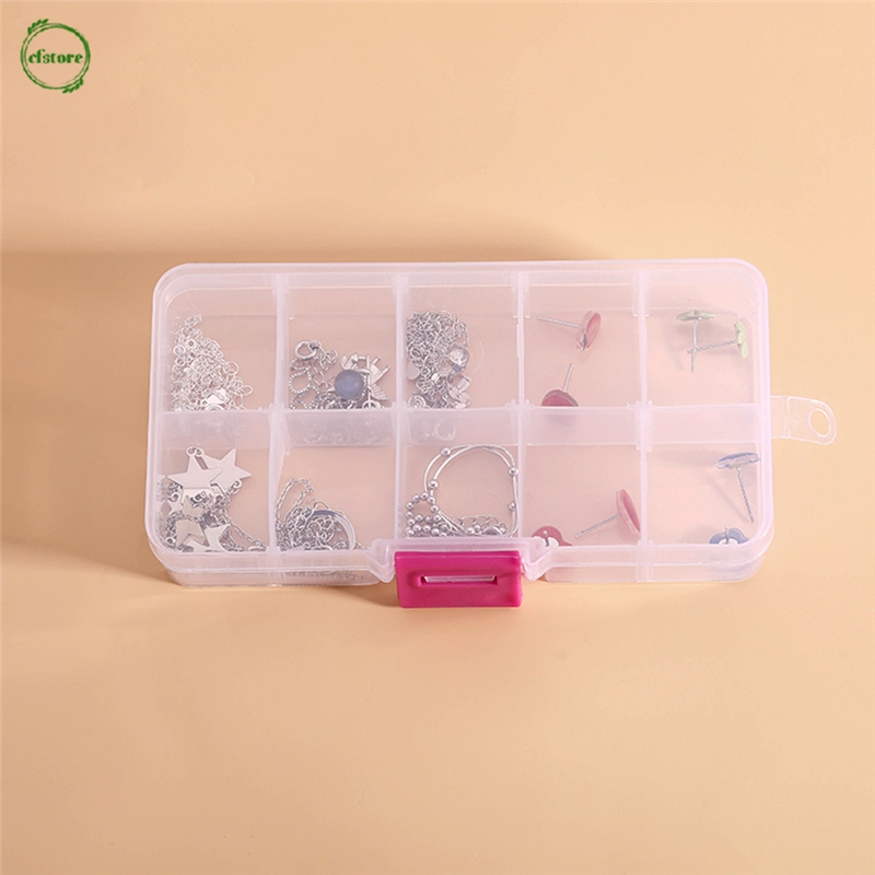 Hộp nhựa đựng trang sức thiết kế 10 ngăn tiện dụng