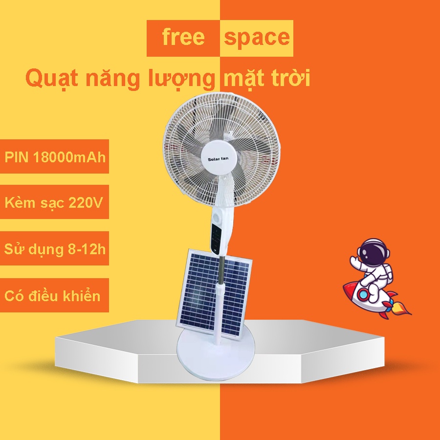 Quạt Tích Điện Năng Lượng Mặt Trời Quạt Cây Đứng Có Điều Khiểu Từ Xa Thời Gian Sử Dụng Tới 12h Kèm Bộ Sạc Điện