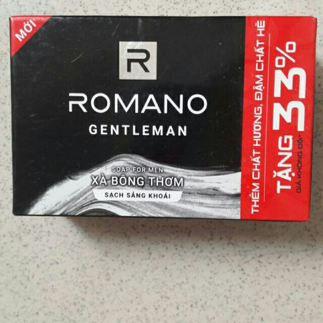 Xà bông cục Romano Gentleman tặng 33% lên 120g