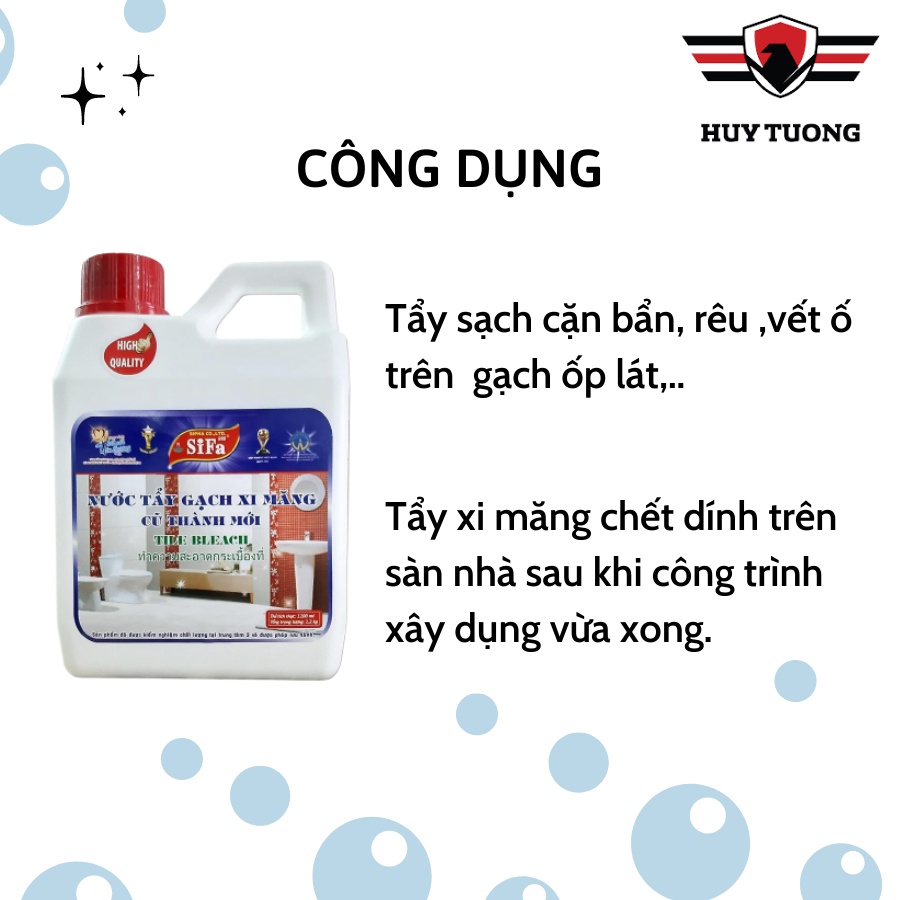 Nước lau gạch đa năng cao cấp Victory's Sifa999 1100ml, tẩy gạch sáng bóng, lau sạch mọi vết bẩn cứng đầu - Huy Tưởng