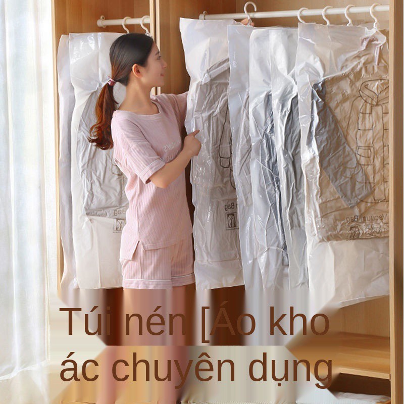 Không hút khí treo túi nén chân Quần áo dày, mùa đông, khoác, treo, khoác chần bông, dạ, đựng đồ,