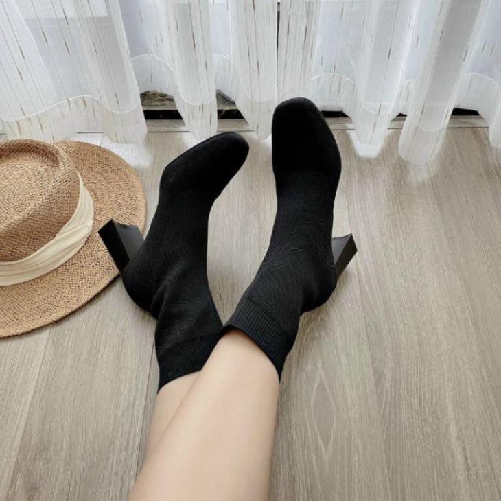 Hhm Boot Len Zara Gót Trụ 7p Ôm Chân Mềm Êm Fullbox Tag Cao Cấp