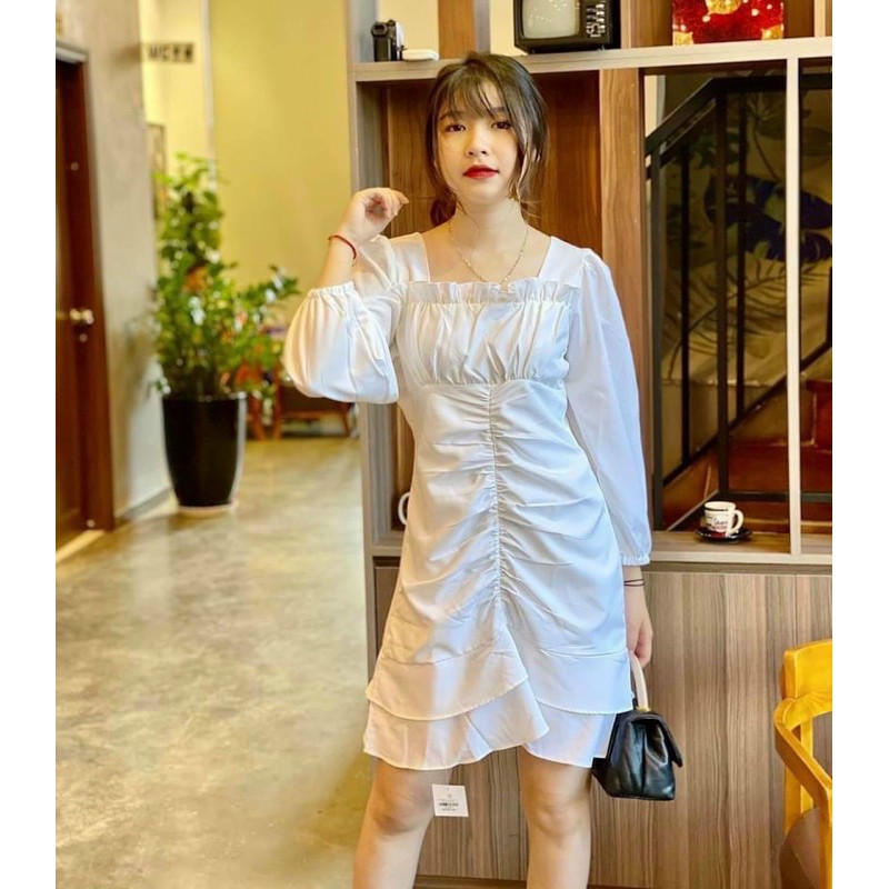 ĐẦM CỔ U VIỀN BÈO RÚT NHÚN LAI TẦNG | BigBuy360 - bigbuy360.vn