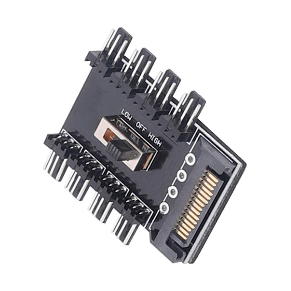 Bộ Chia Cổng Quạt Tản Nhiệt 1 Sang 8 2 Mức Tốc Độ Cho Máy Tính Laptop 3Pin 12V