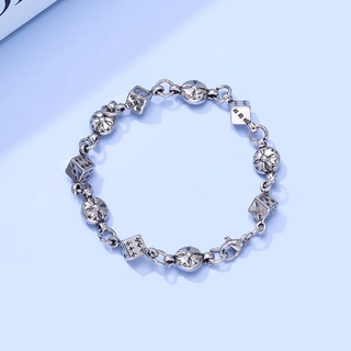 Lắc Chrome Heart xí ngầu hột nhỏ hợp kim titan.