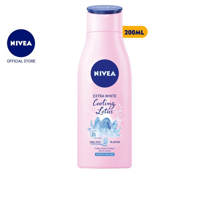 Sữa dưỡng thể dưỡng trắng dịu mát Nivea Healthy Glow Cooling Lotus 200ml