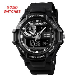 Đồng hồ nam Skmei SK1357 dây khớp nhựa vòng cung mạnh mẽ khỏe khoắn-Gozid.watches