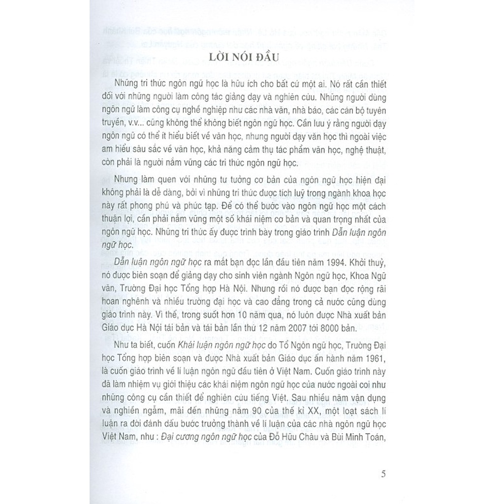 Sách - Dẫn Luận Ngôn Ngữ Học