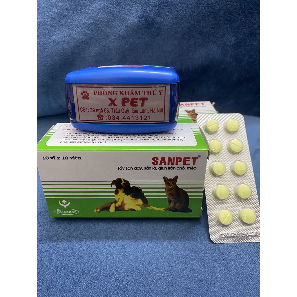 hanvet sổ giun sán chó mèo