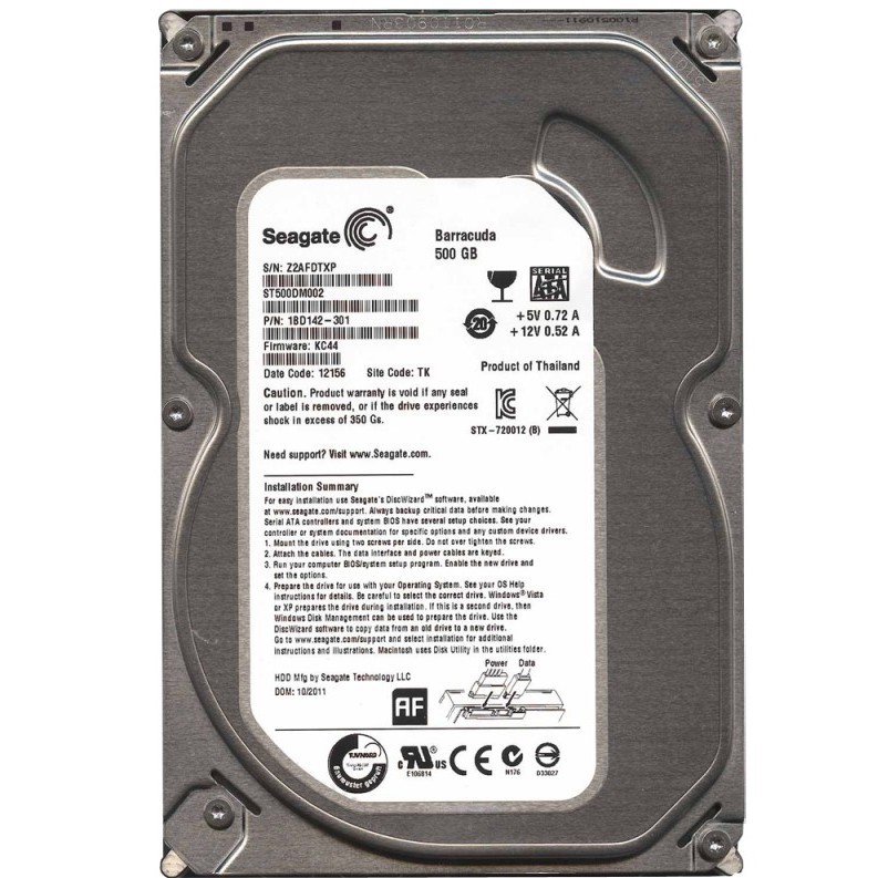 Ổ cứng HDD 500GB Seagate - Bảo hành 12 tháng 1 đổi 1!!!