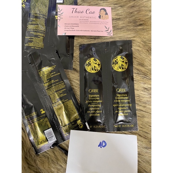 mẫu thử dầu gội Oribe SIGNATURE Shampoo 7ml và dầu xả Oribe SIGNATURE Conditioner 7ml