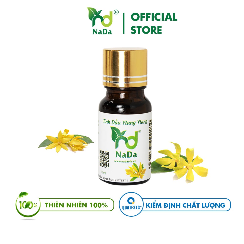 Tinh dầu Ngọc Lan Tây (Ylang) nguyên chất Nada | Kiểm định QT3 | Làm nước hoa, giảm Stress, chống trầm cảm.